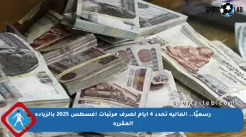 رسميًا.. المالية تحدد 4 أيام لصرف مرتبات أغسطس 2025 بالزيادة المقررة